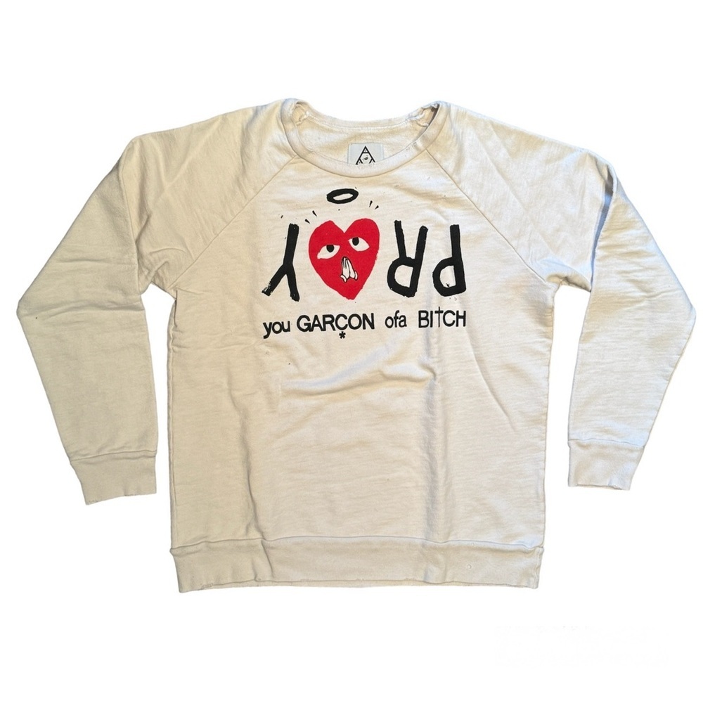 UNIF Pray You Garcon of a  B Sweater EUC Funny Size L